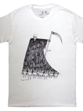 Radiohead Unisex Organic T-Shirt Grim Reaper Size XL New